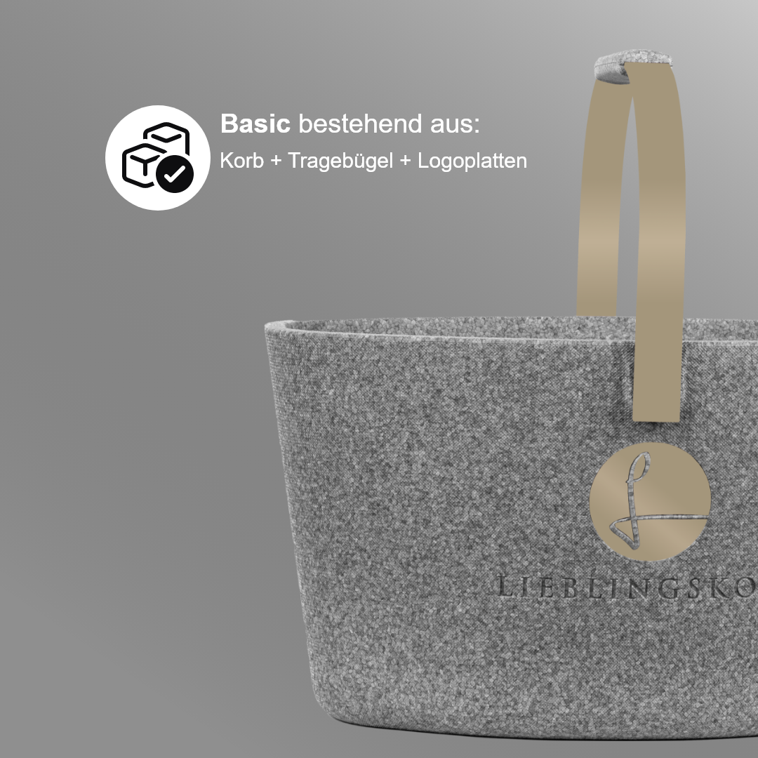 Lieblingskorb in Champagner Grey, dezente Eleganz für jeden Anlass