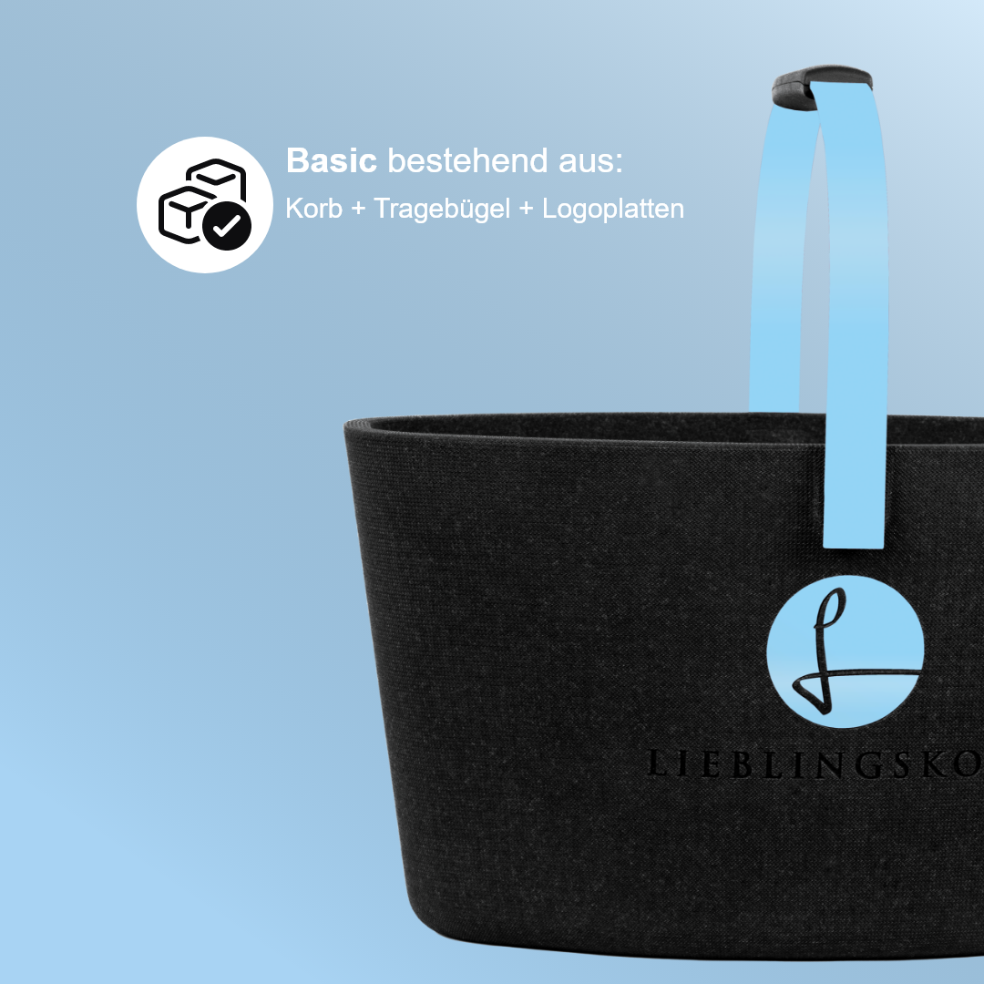 Lieblingskorb in Frozen Blue, cooler Farbton mit nachhaltigem Charakter