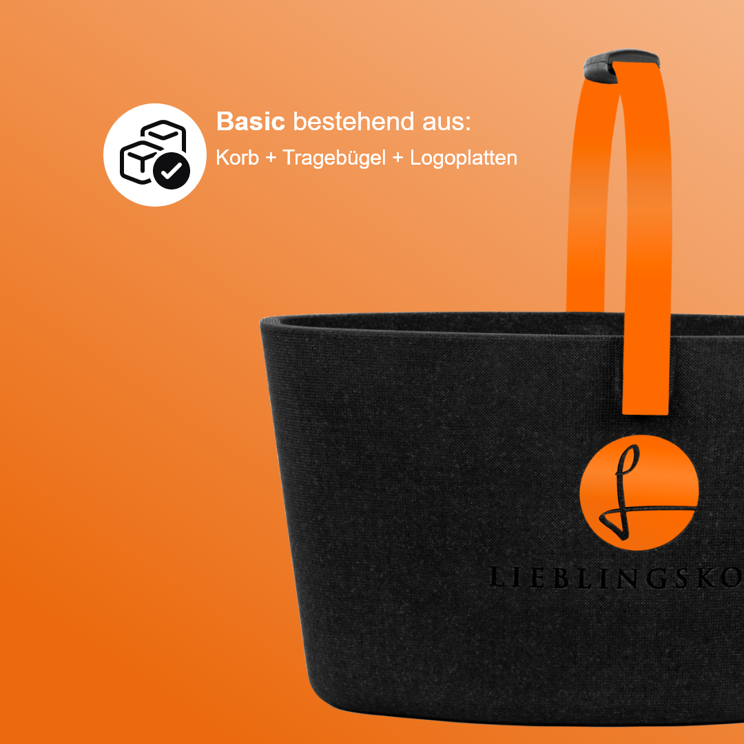Lieblingskorb in Lachsorange, warmer Ton für vielseitigen Einsatz