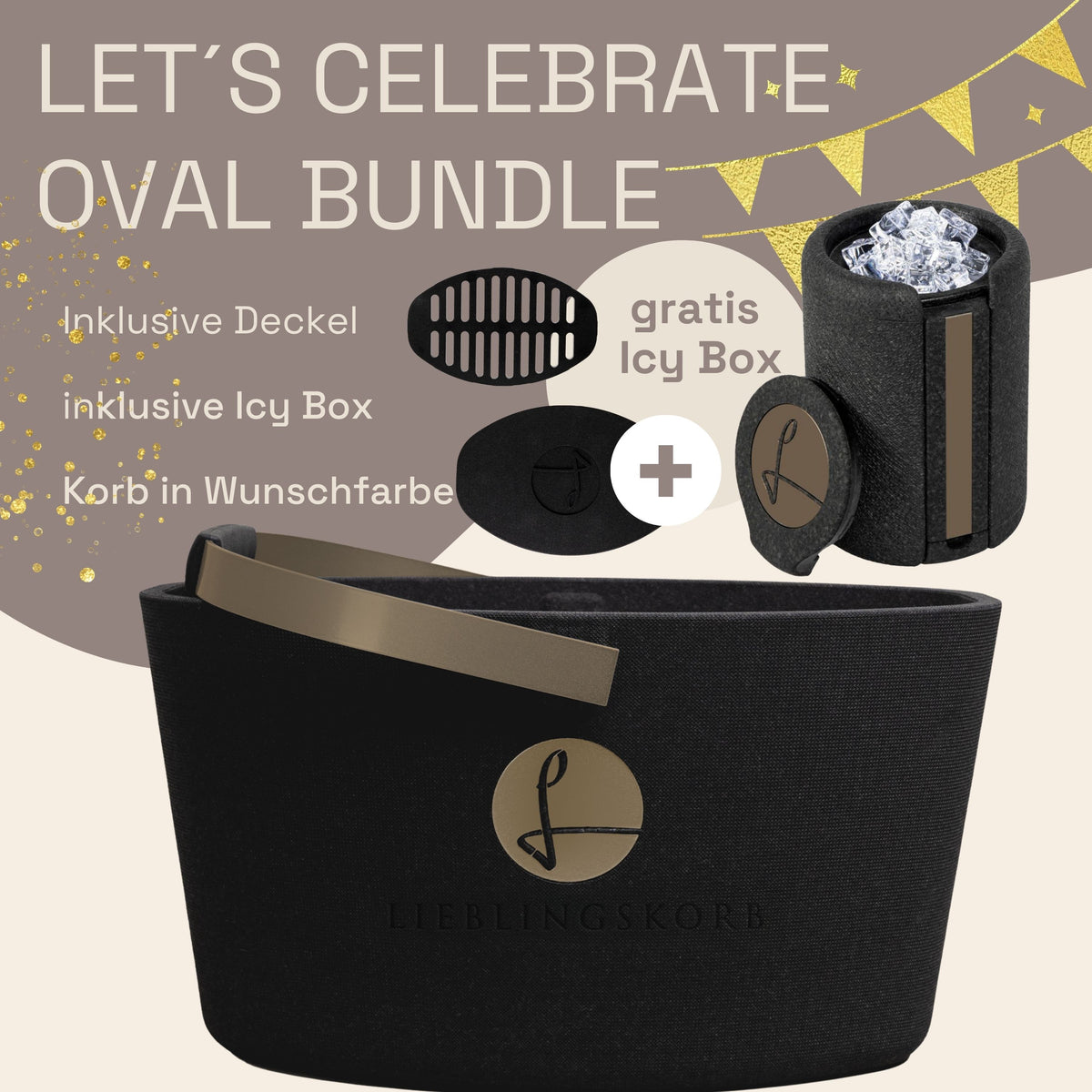 LIEBLINGSKORB Original oval let´s celebrate Bundle