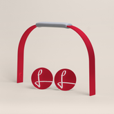 LIEBLINGSKORB Bügelset silver grey weinrot