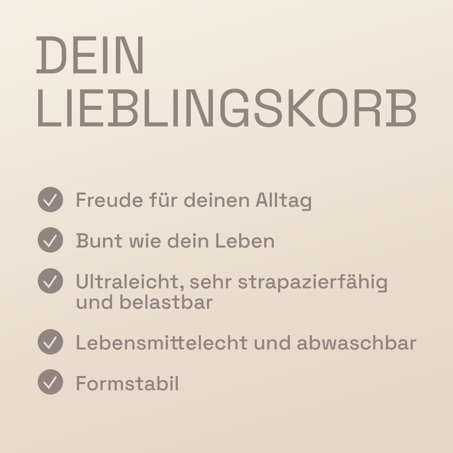 LIEBLINGSKORB Basic silver grey strawberry red
