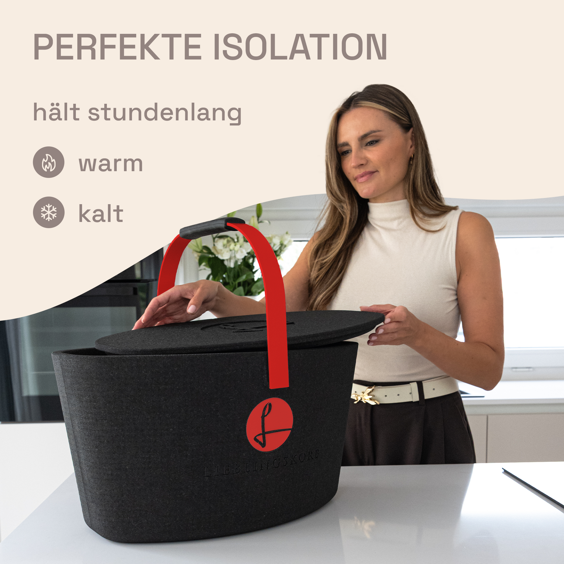 LIEBLINGSKORB Basic deep black strawberry red