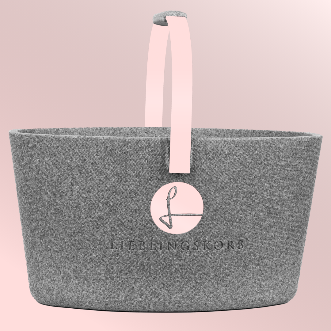 Lieblingskorb in Pastelrosa Grey, sanfte Farbe für moderne Aufbewahrungslösungen