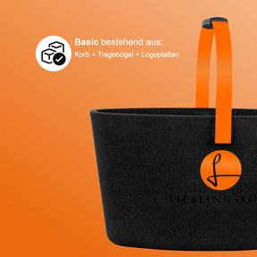 Lieblingskorb in Lachsorange, warmer Ton für vielseitigen Einsatz