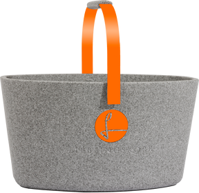 LIEBLINGSKORB Basic silver grey lachsorange