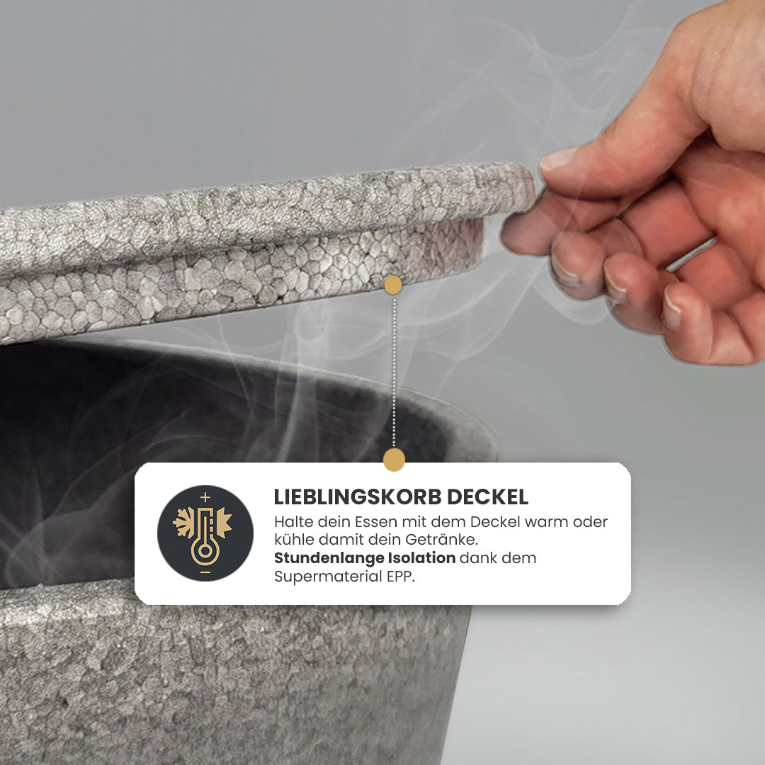 LIEBLINGSKORB Deckel silver grey