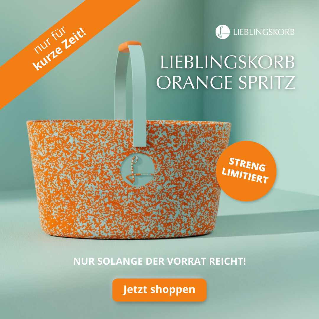LIEBLINGSKORB Orange Spritz malve inklusive Deckel