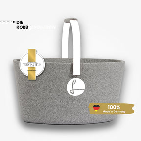 LIEBLINGSKORB Basic silver grey reinweiß