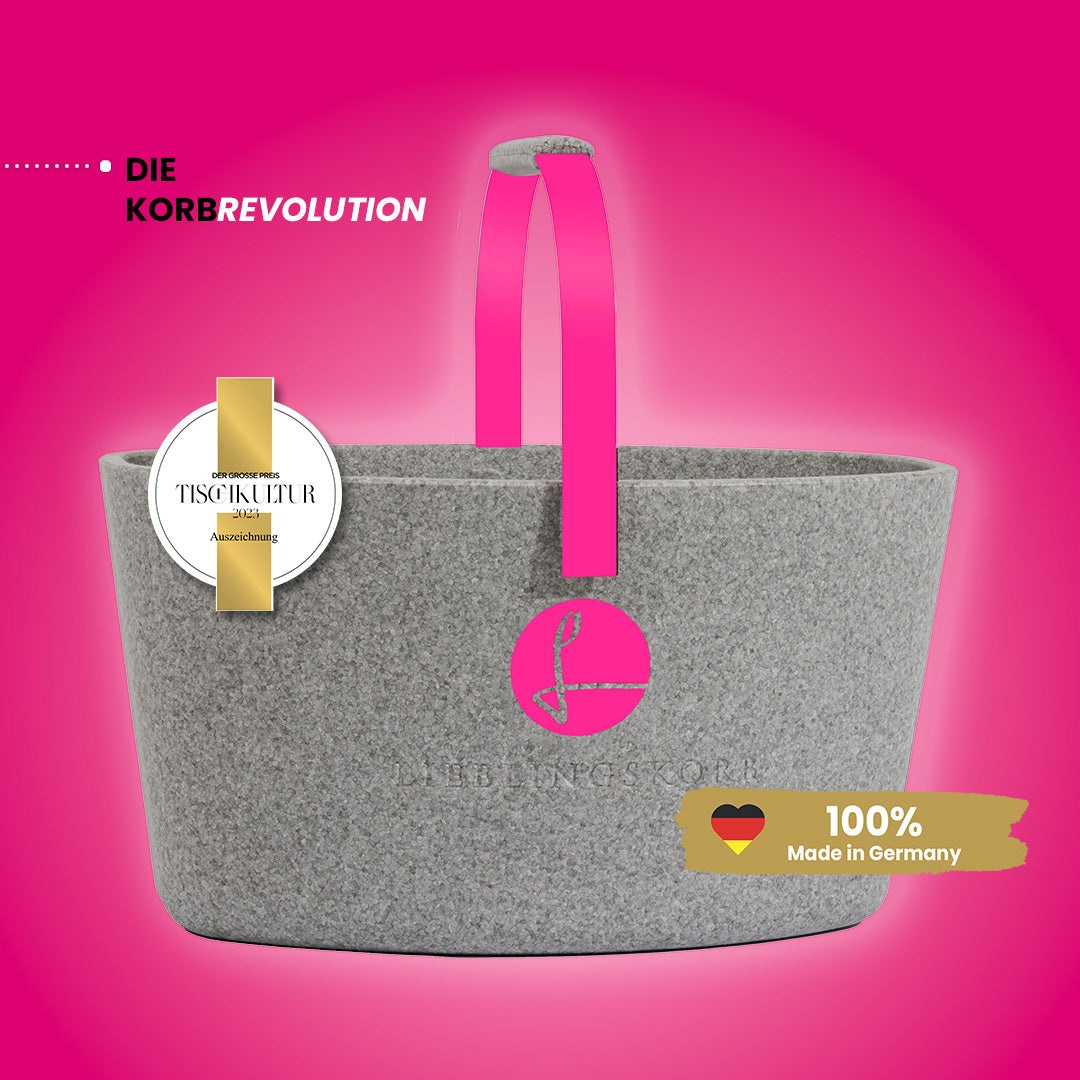 LIEBLINGSKORB Basic silver grey magenta