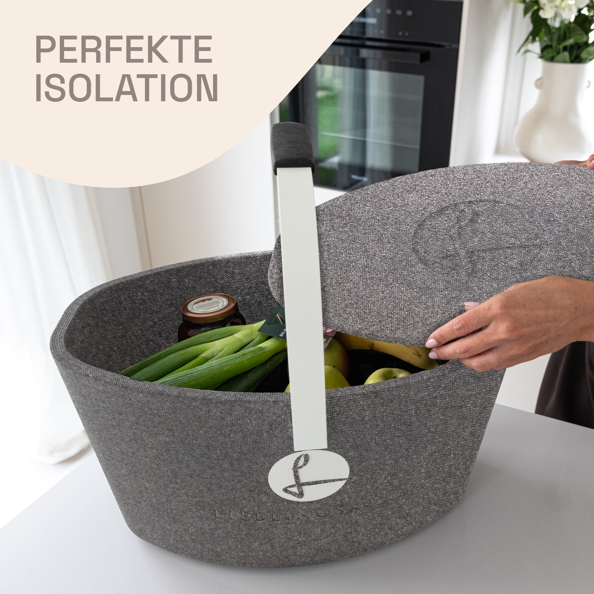 Original Deckel oval silver grey