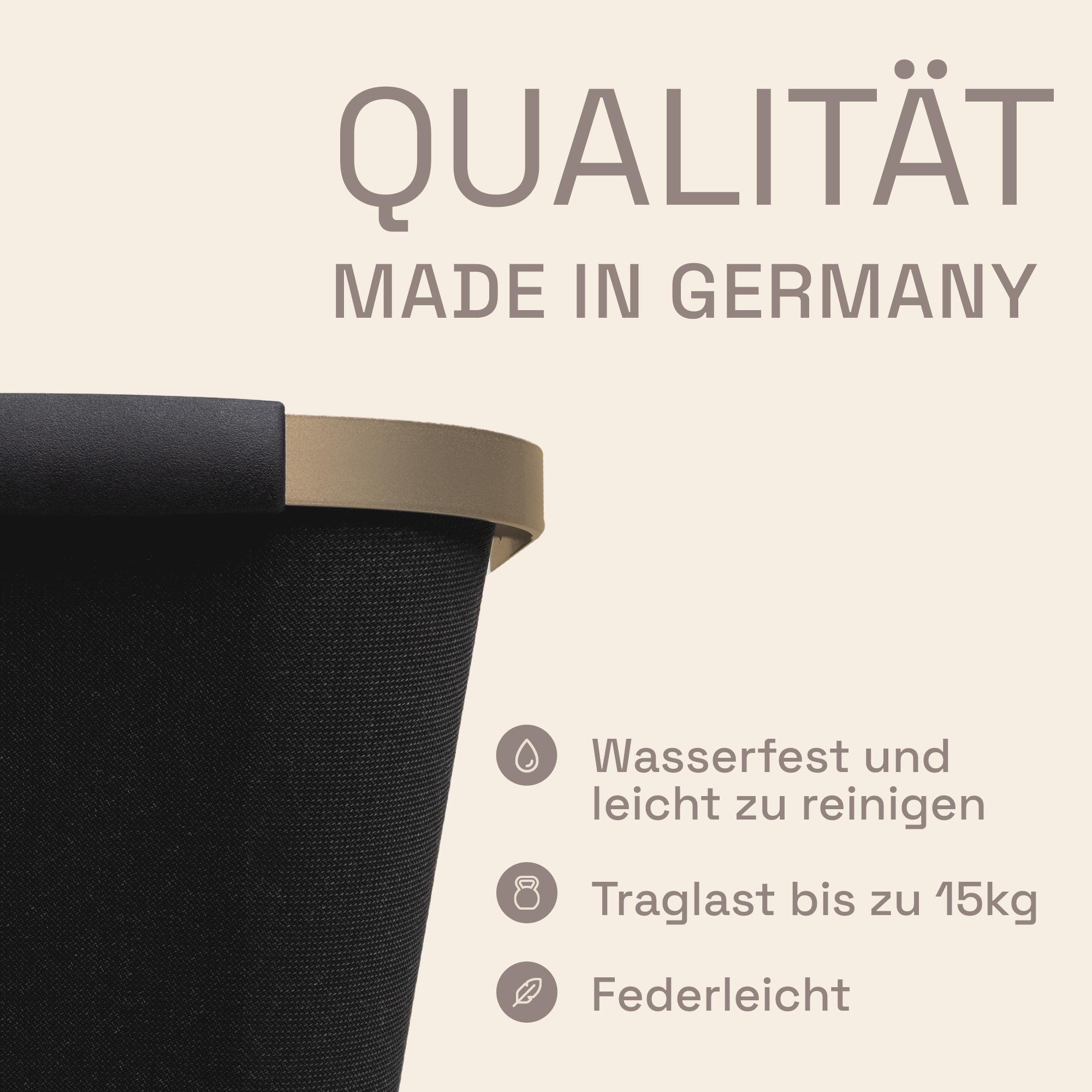 LIEBLINGSKORB® Black Edge champagner