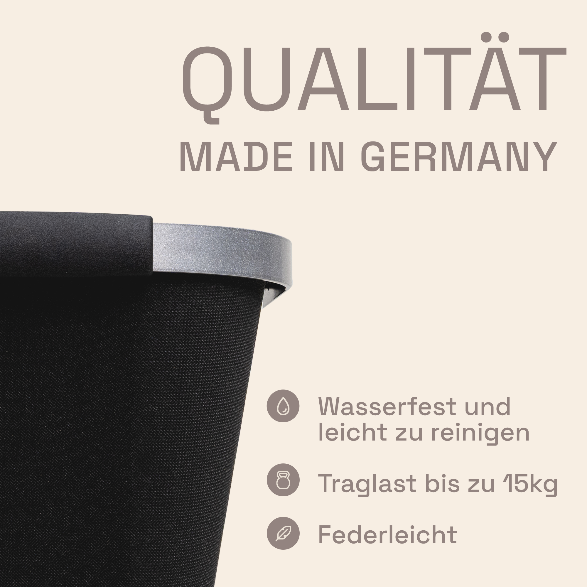 LIEBLINGSKORB® Black Edge silber