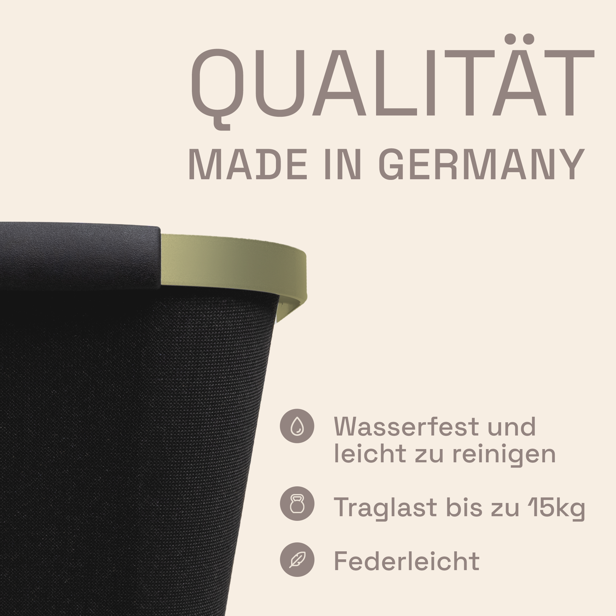 LIEBLINGSKORB® Black Edge oliv