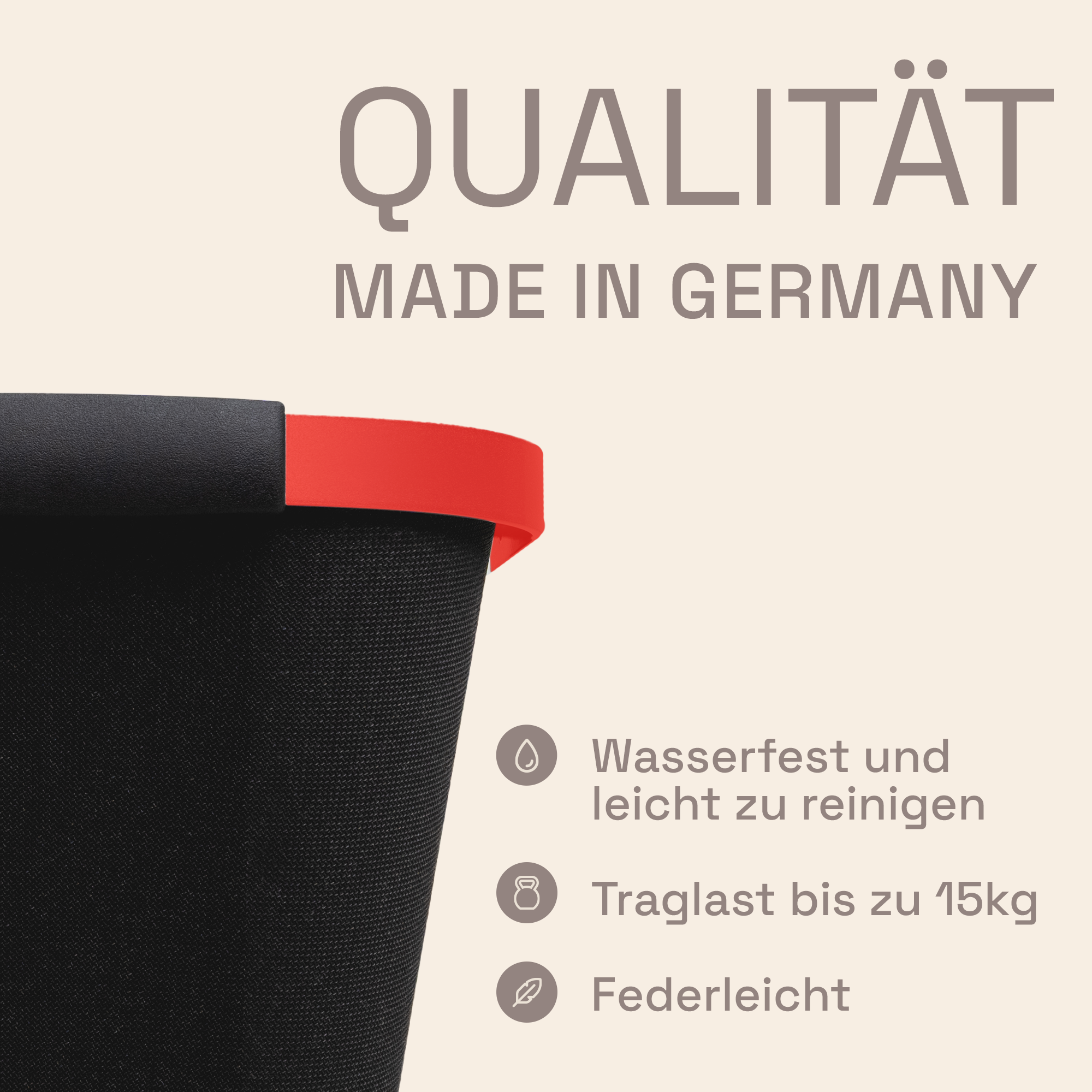 LIEBLINGSKORB® Black Edge strawberry red