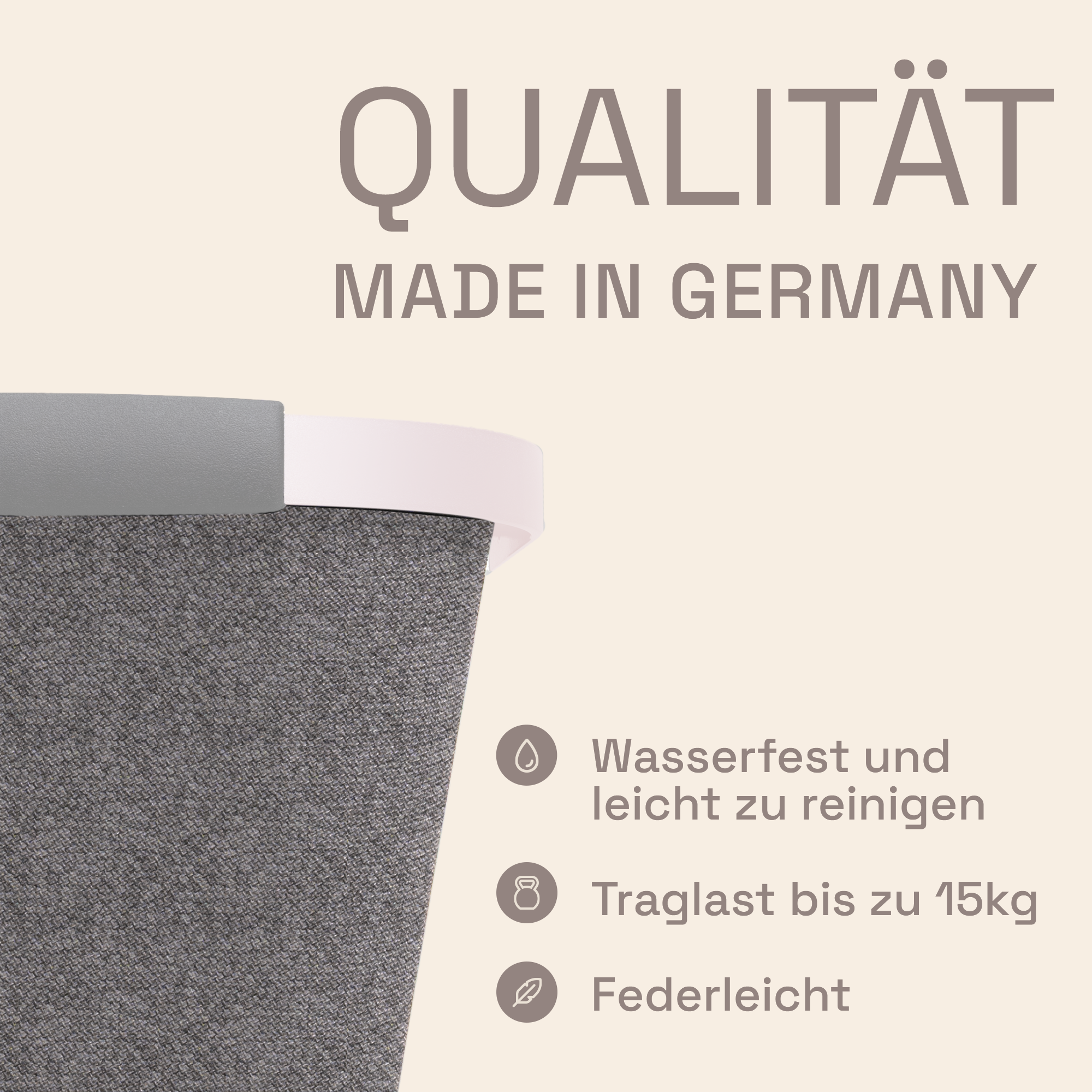 LIEBLINGSKORB® Grey Edge pastellrosa