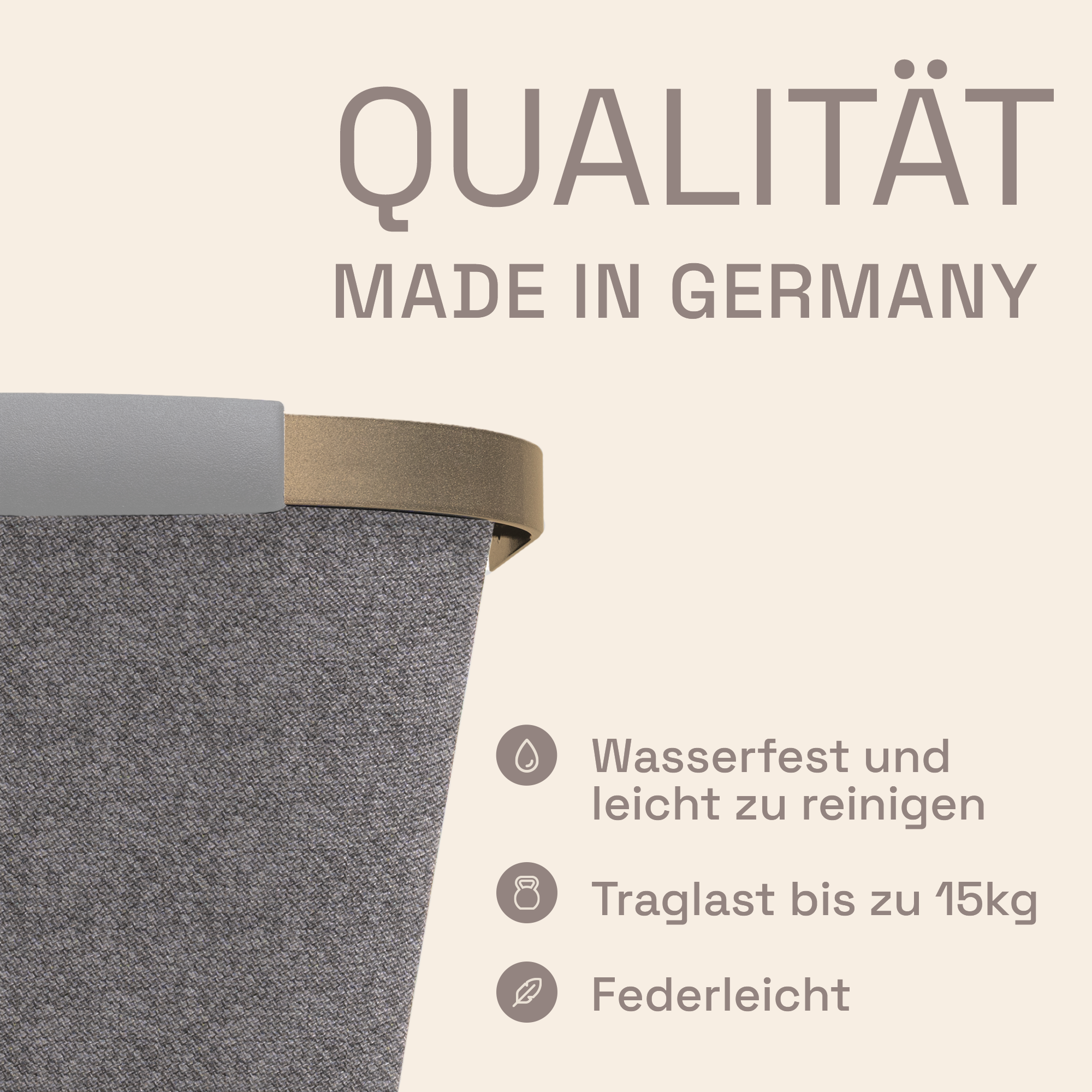 LIEBLINGSKORB® Grey Edge champagner