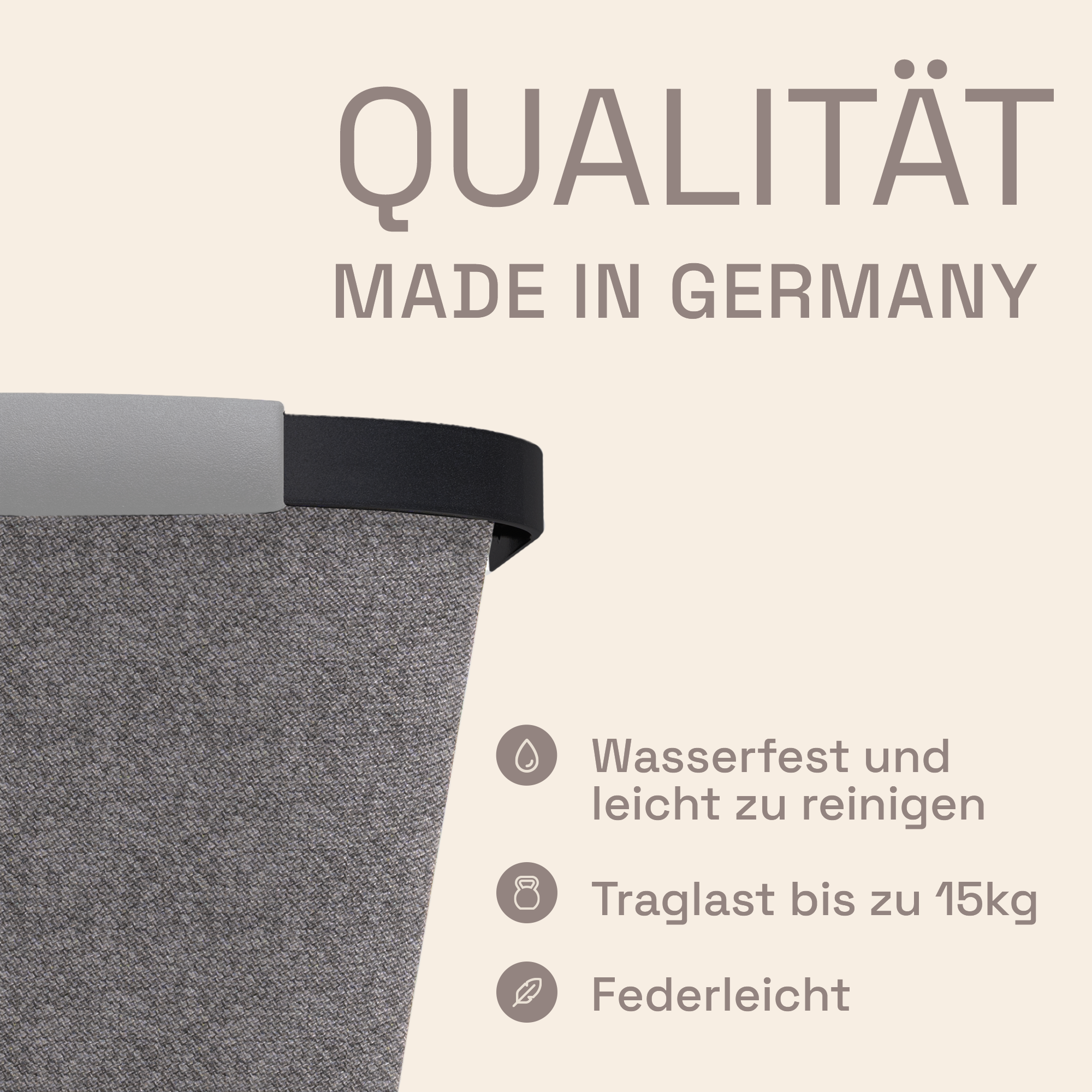LIEBLINGSKORB® Grey Edge tiefschwarz