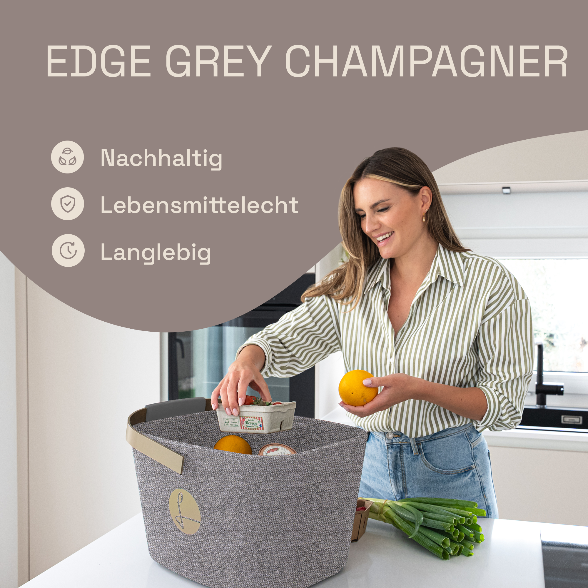 LIEBLINGSKORB® Grey Edge champagner