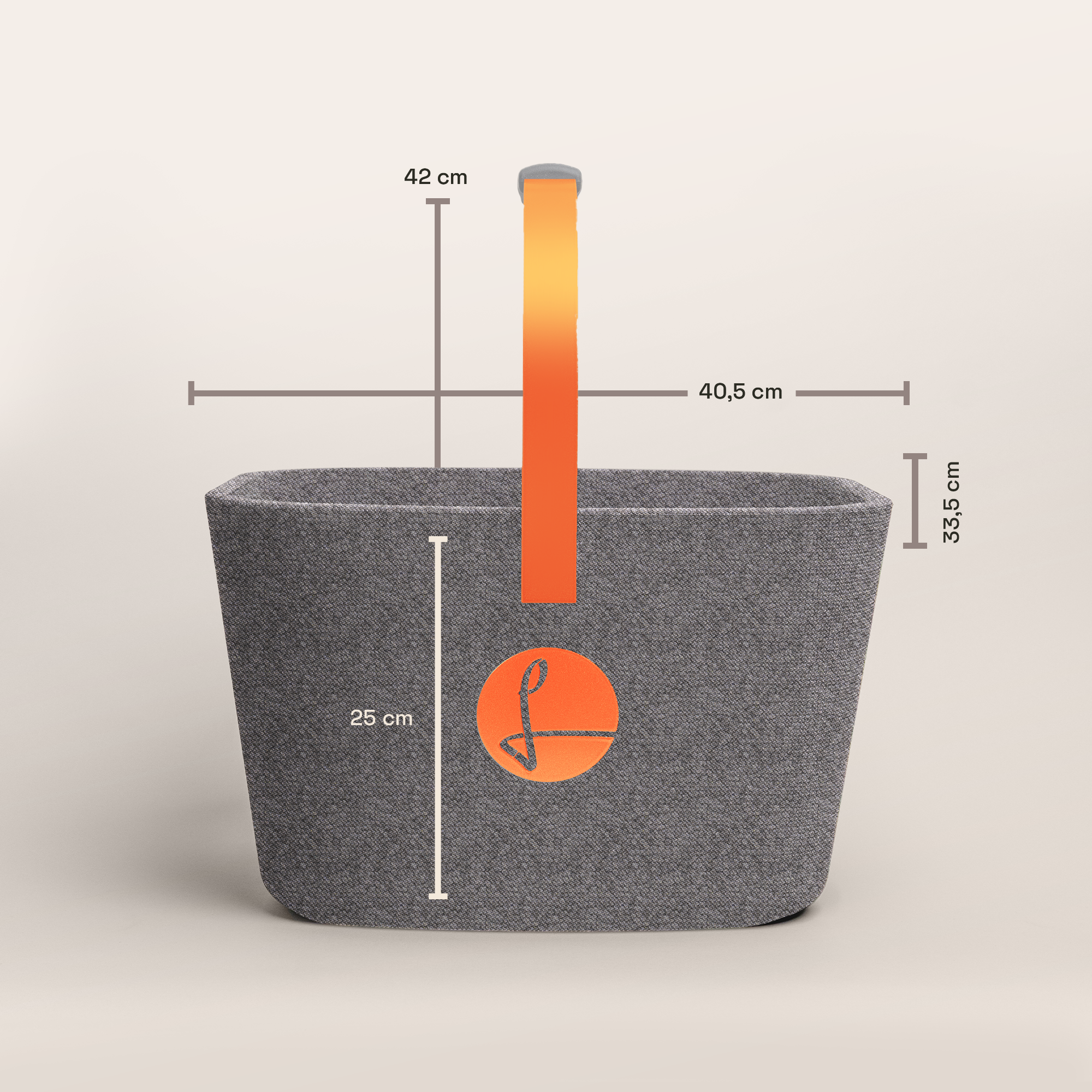 LIEBLINGSKORB® Grey Edge lachsorange