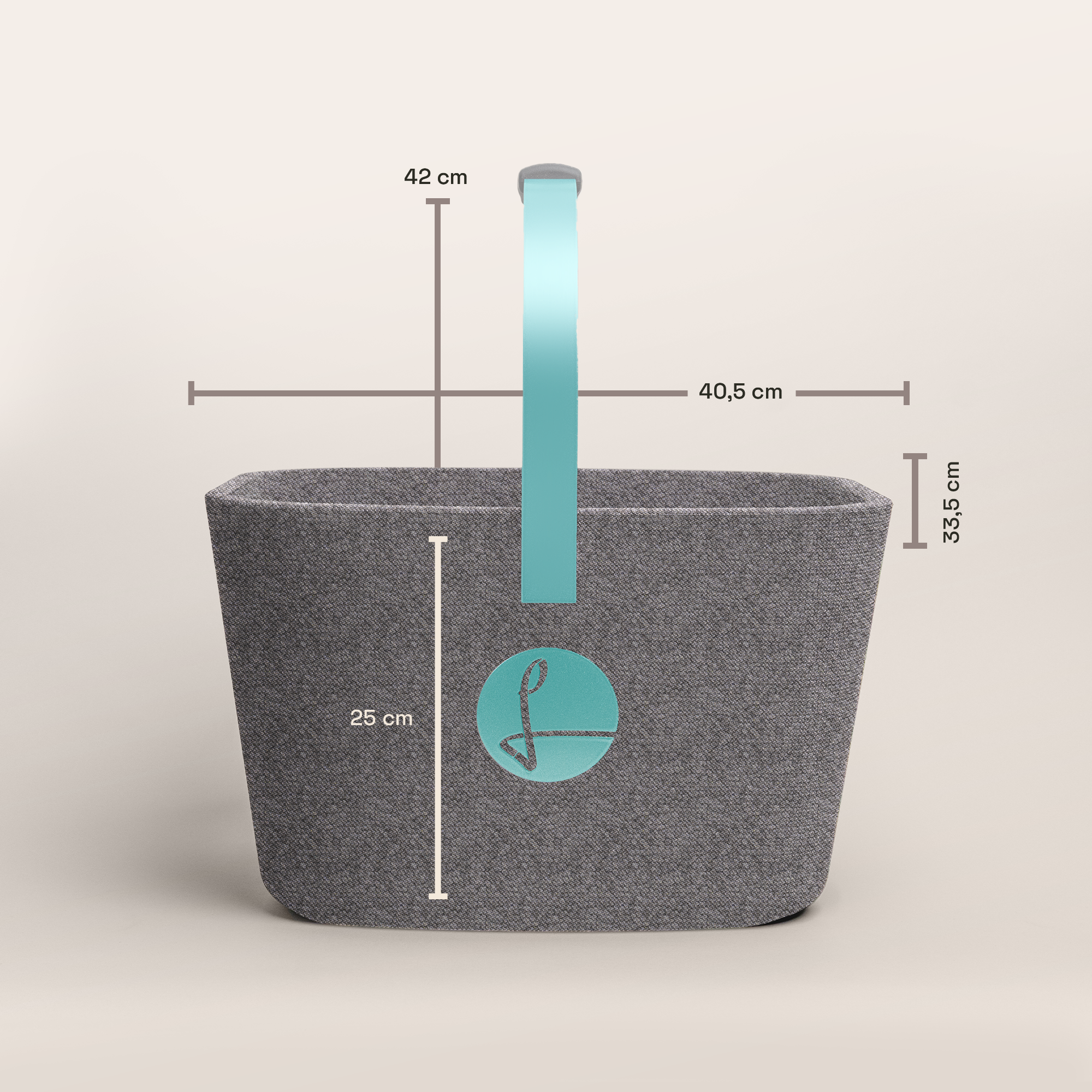 LIEBLINGSKORB® Grey Edge türkis