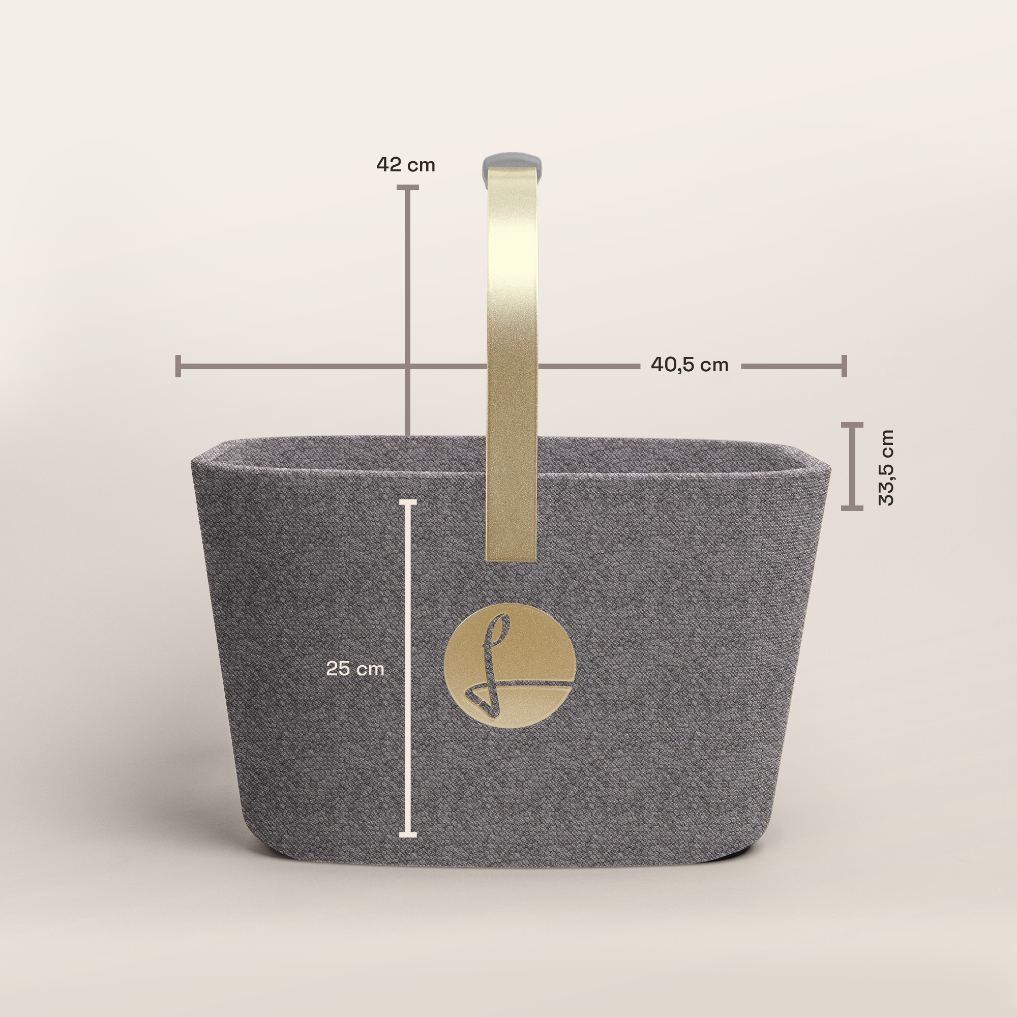LIEBLINGSKORB® Grey Edge gold