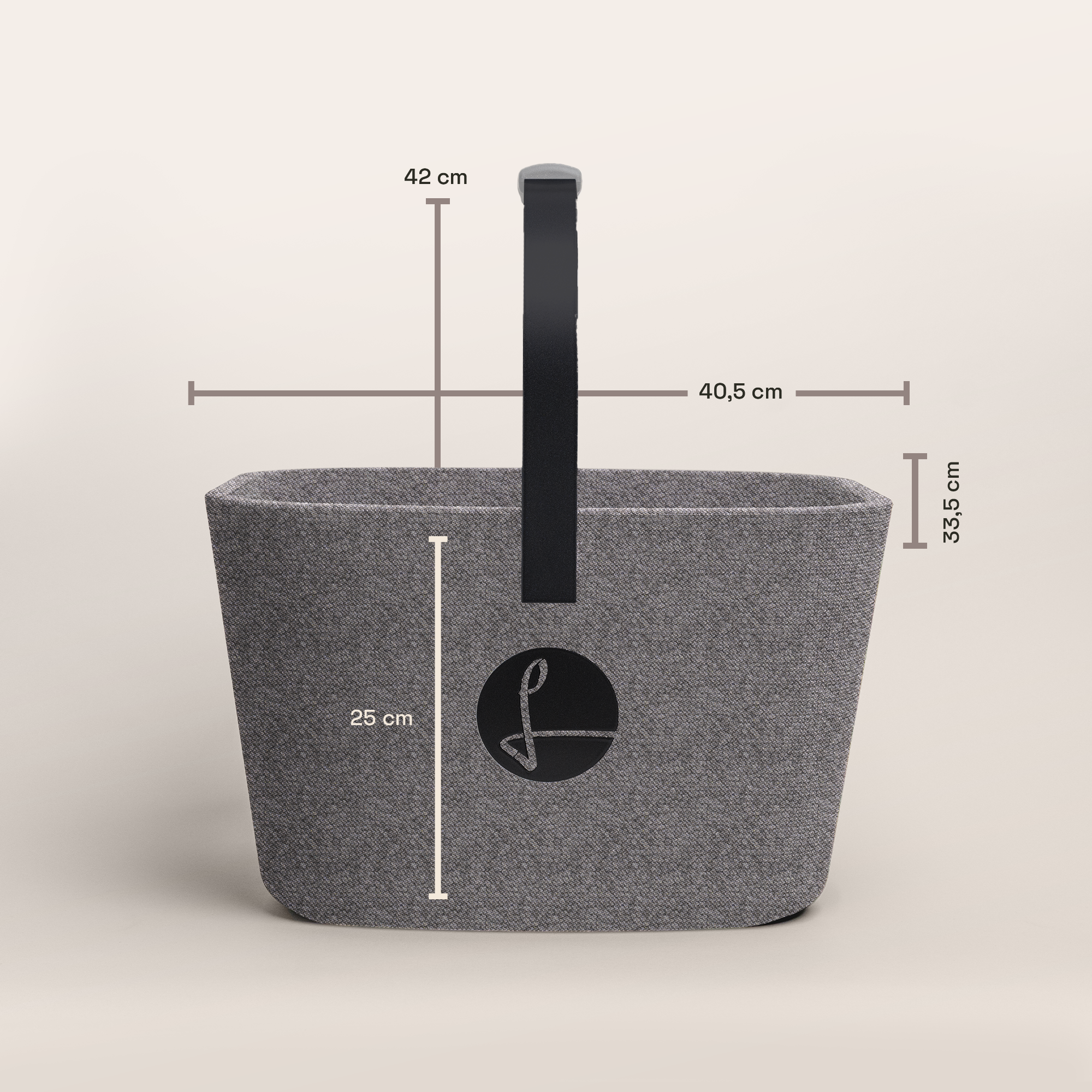 LIEBLINGSKORB® Grey Edge tiefschwarz