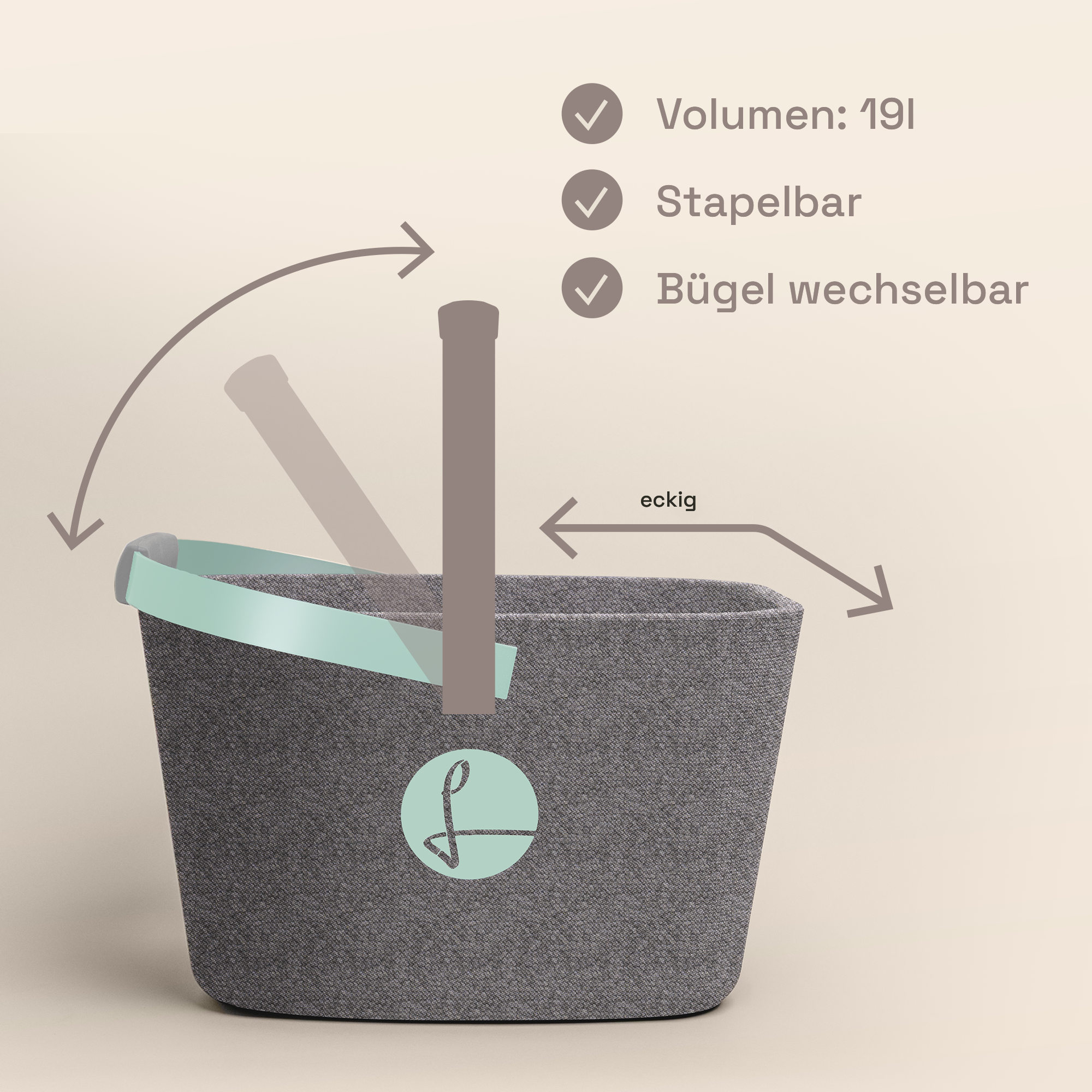 LIEBLINGSKORB® Grey Edge pastell malve