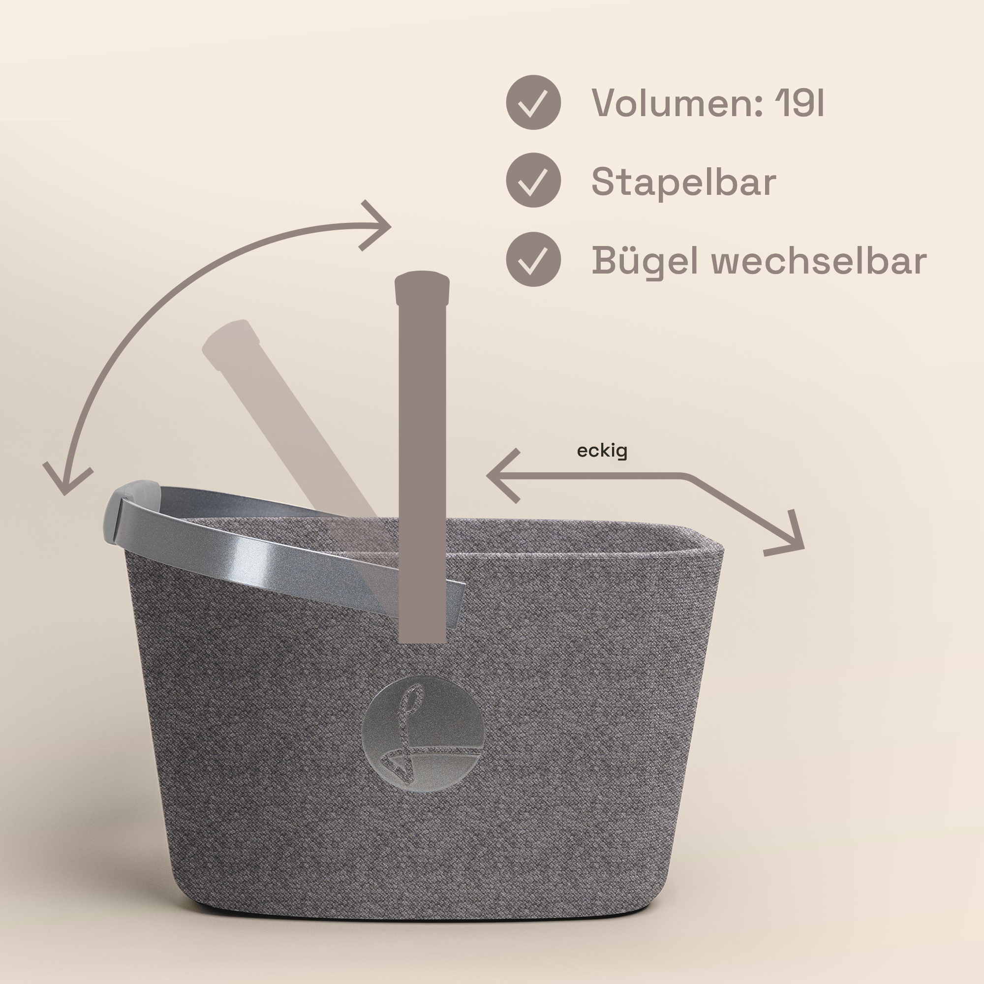 LIEBLINGSKORB® Grey Edge silber