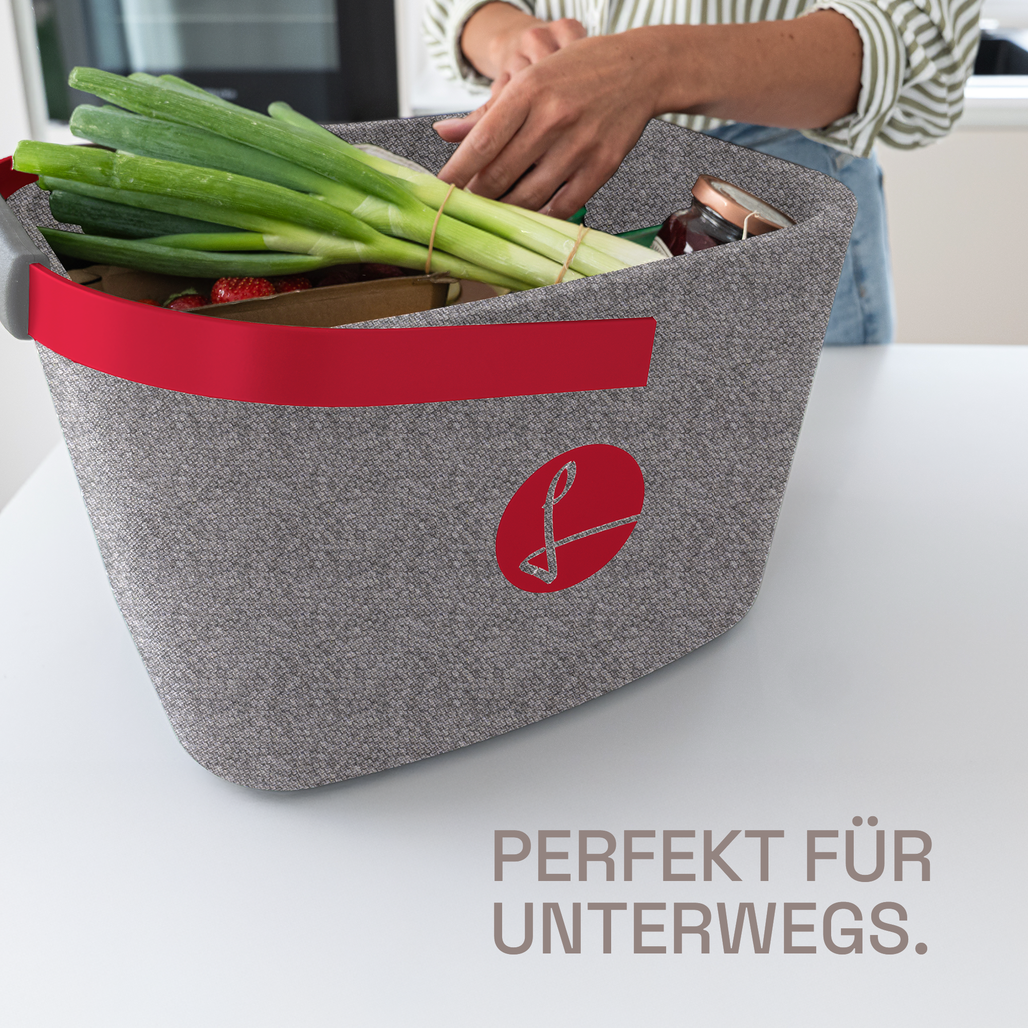 LIEBLINGSKORB® Grey Edge weinrot