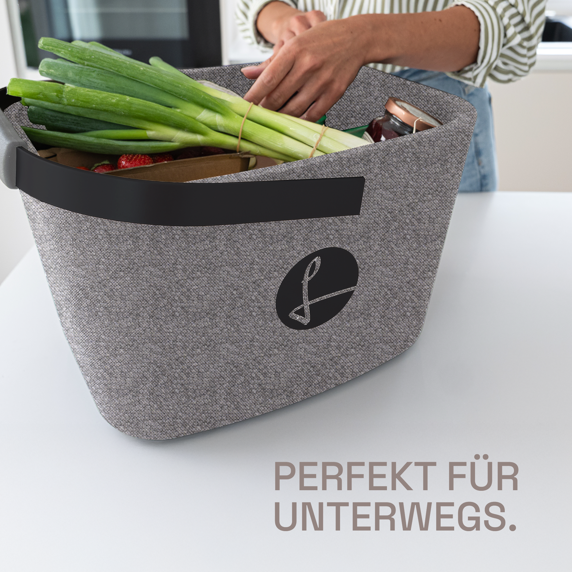 LIEBLINGSKORB® Grey Edge tiefschwarz