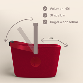 LIEBLINGSKORB Red Edge weinrot