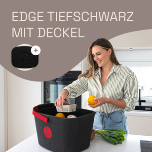 Black Edge + Deckel weinrot