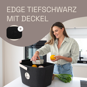 Black Edge + Deckel reinweiß