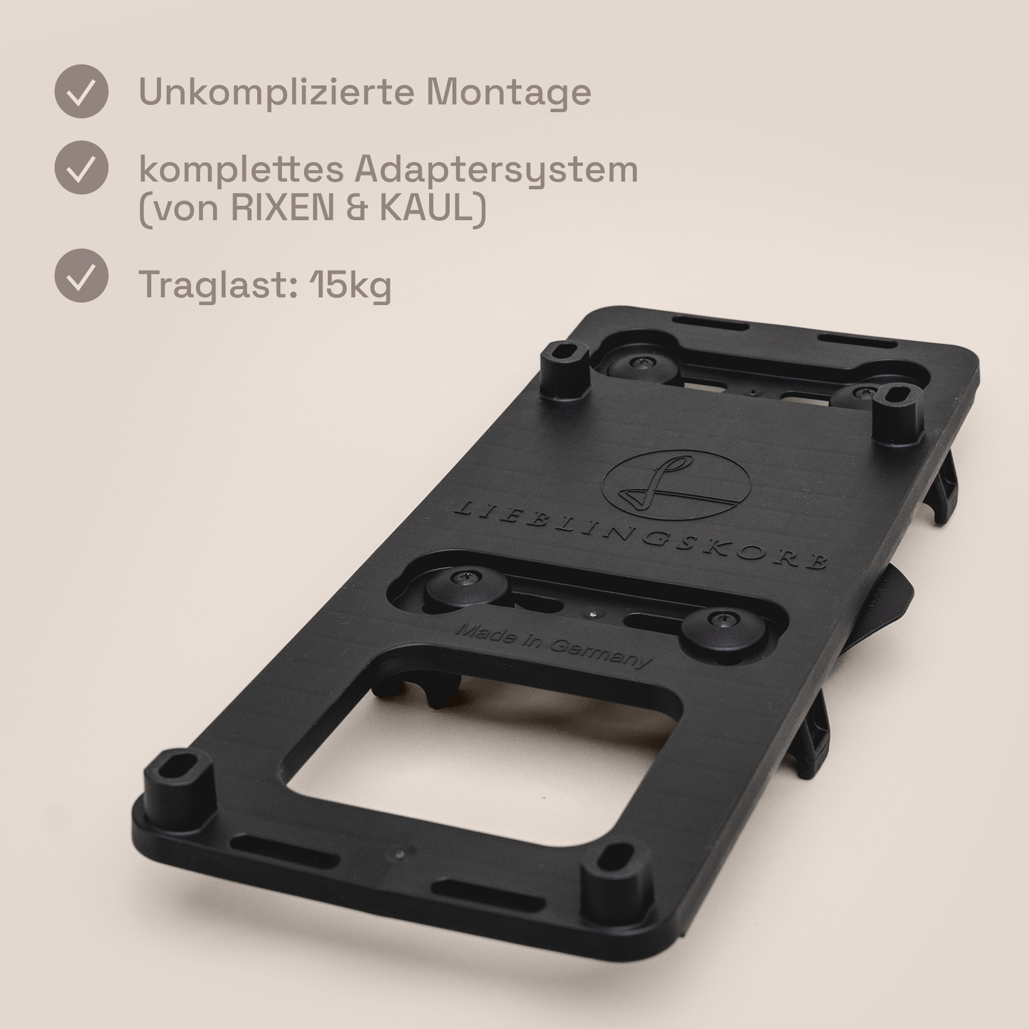 LIEBLINGSKORB® FAHRRADHALTERUNG deep black