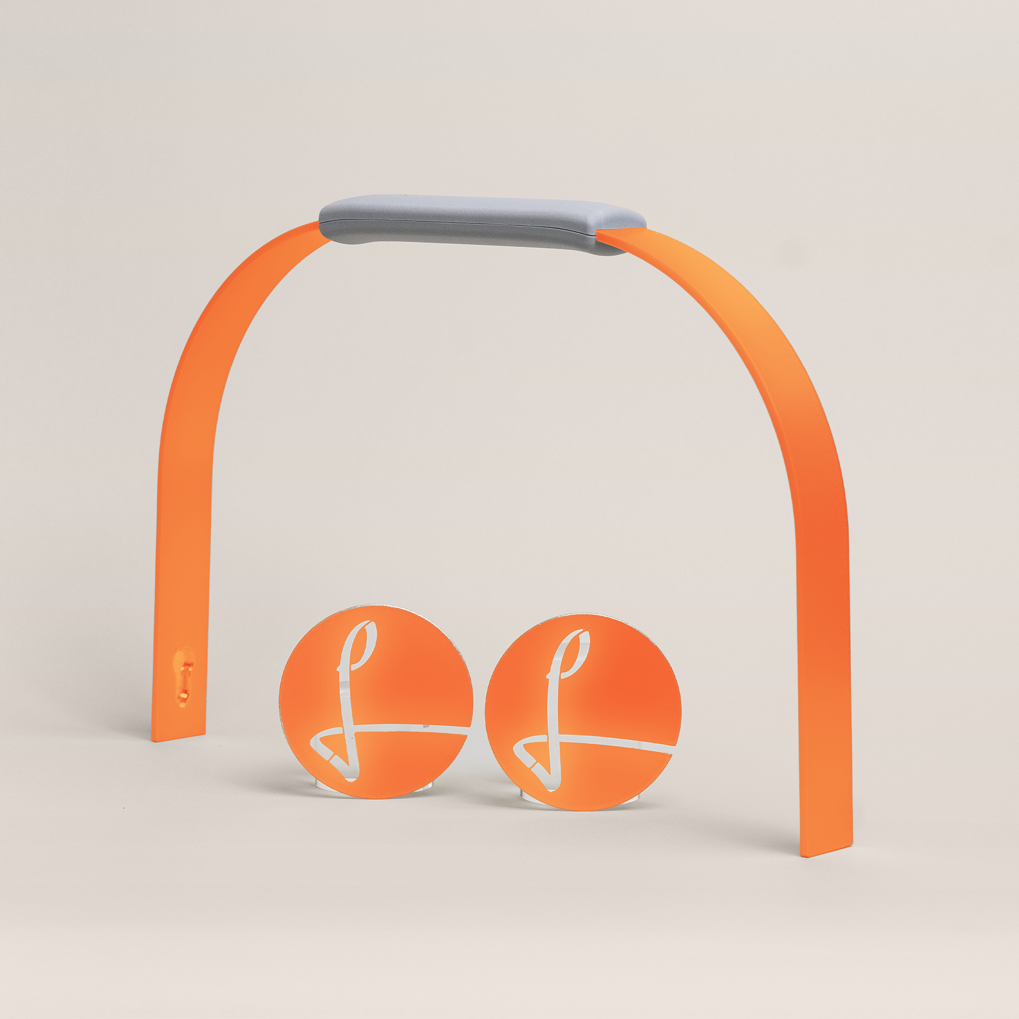 LIEBLINGSKORB® Bügelset silver grey lachsorange