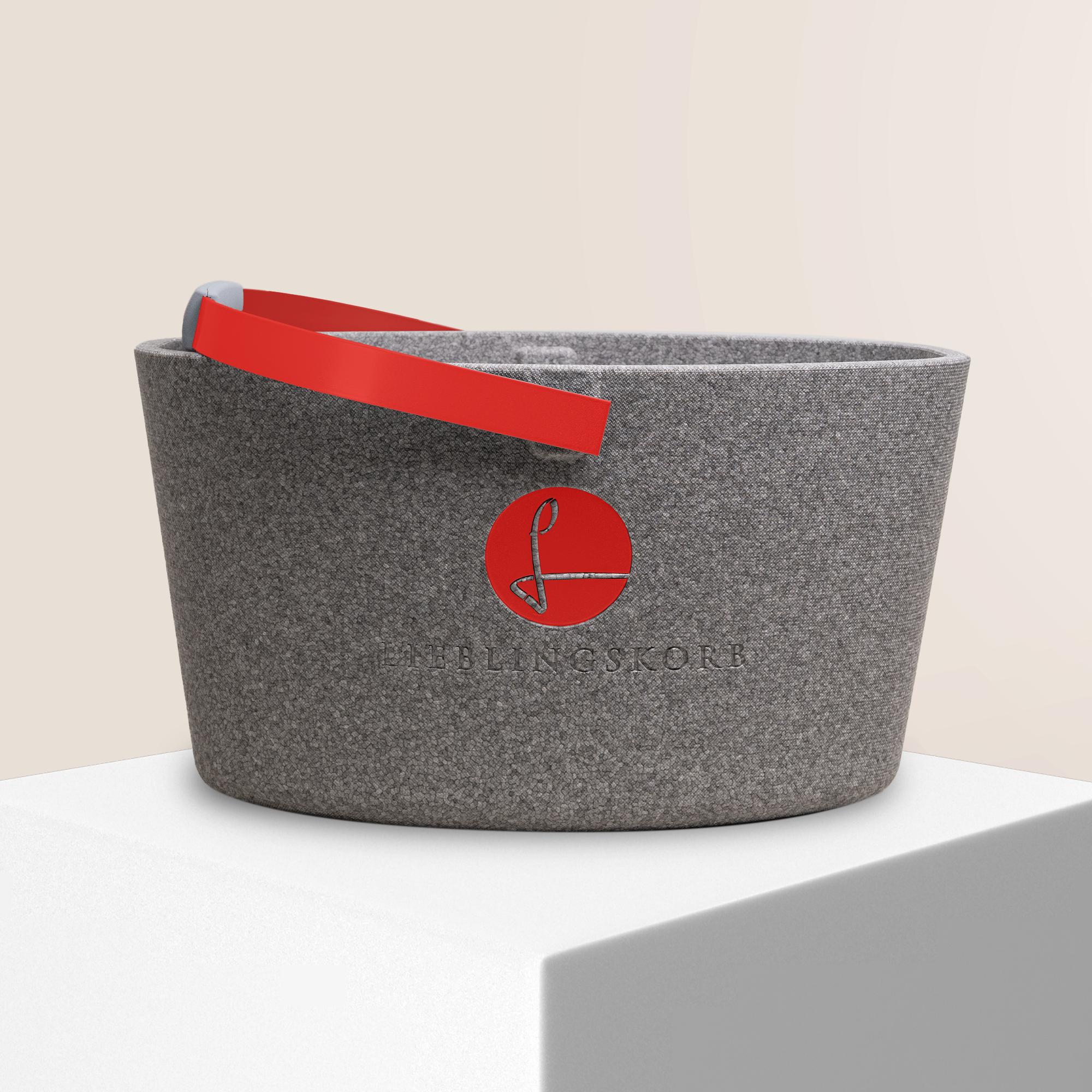 LIEBLINGSKORB® Basic silver grey strawberry red