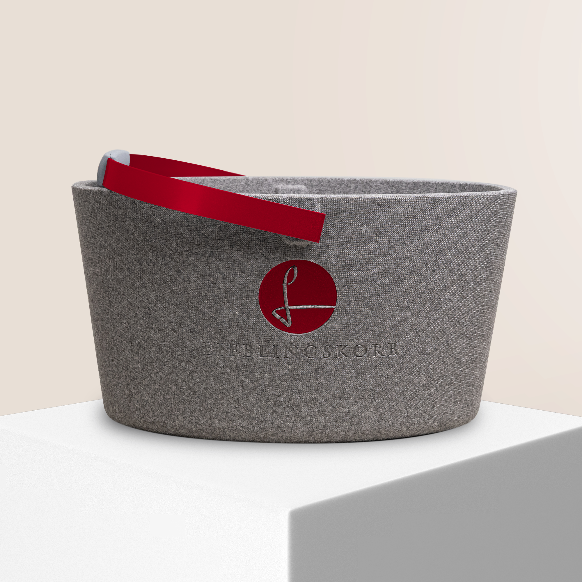 LIEBLINGSKORB® Basic silver grey weinrot