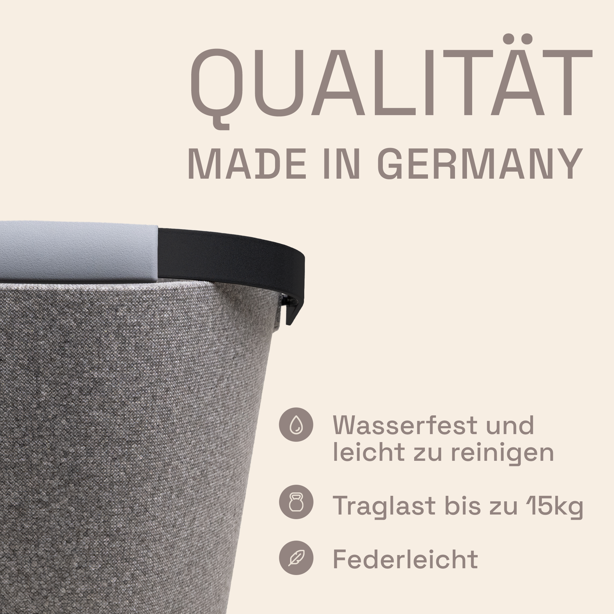 LIEBLINGSKORB® Basic silver grey tiefschwarz