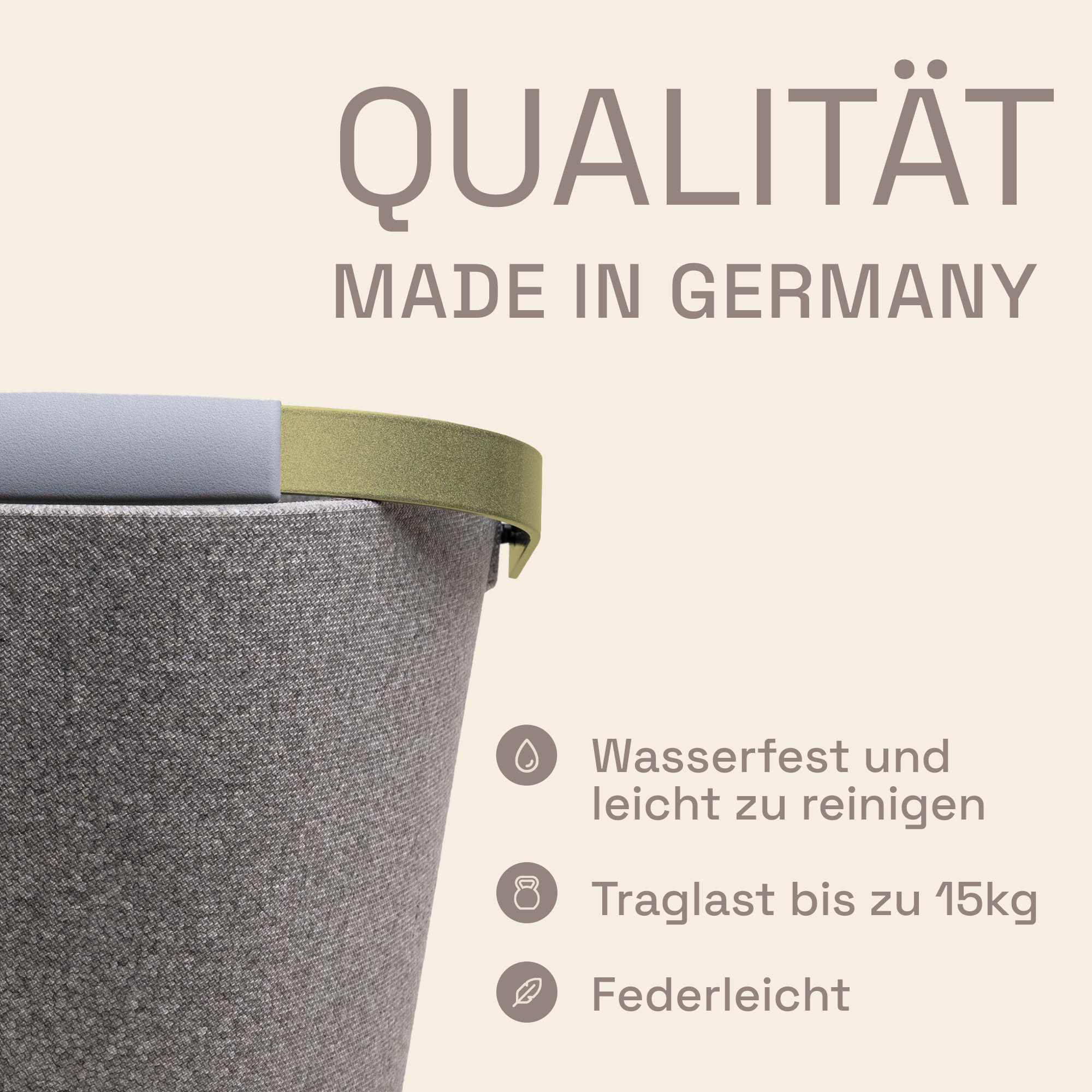 LIEBLINGSKORB® Basic silver grey oliv