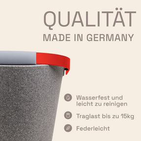 LIEBLINGSKORB Basic silver grey strawberry red