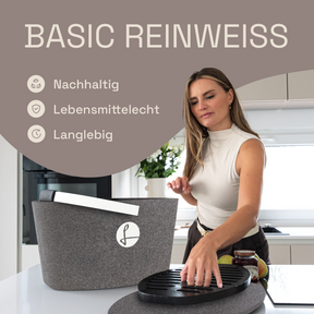 LIEBLINGSKORB Basic silver grey reinweiß