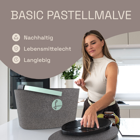 LIEBLINGSKORB Basic silver grey malve
