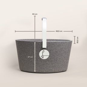 LIEBLINGSKORB Basic silver grey reinweiß