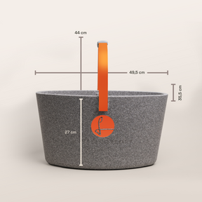 LIEBLINGSKORB Basic silver grey lachsorange