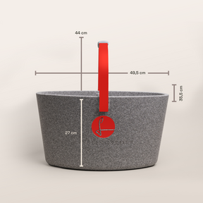 LIEBLINGSKORB Basic silver grey strawberry red
