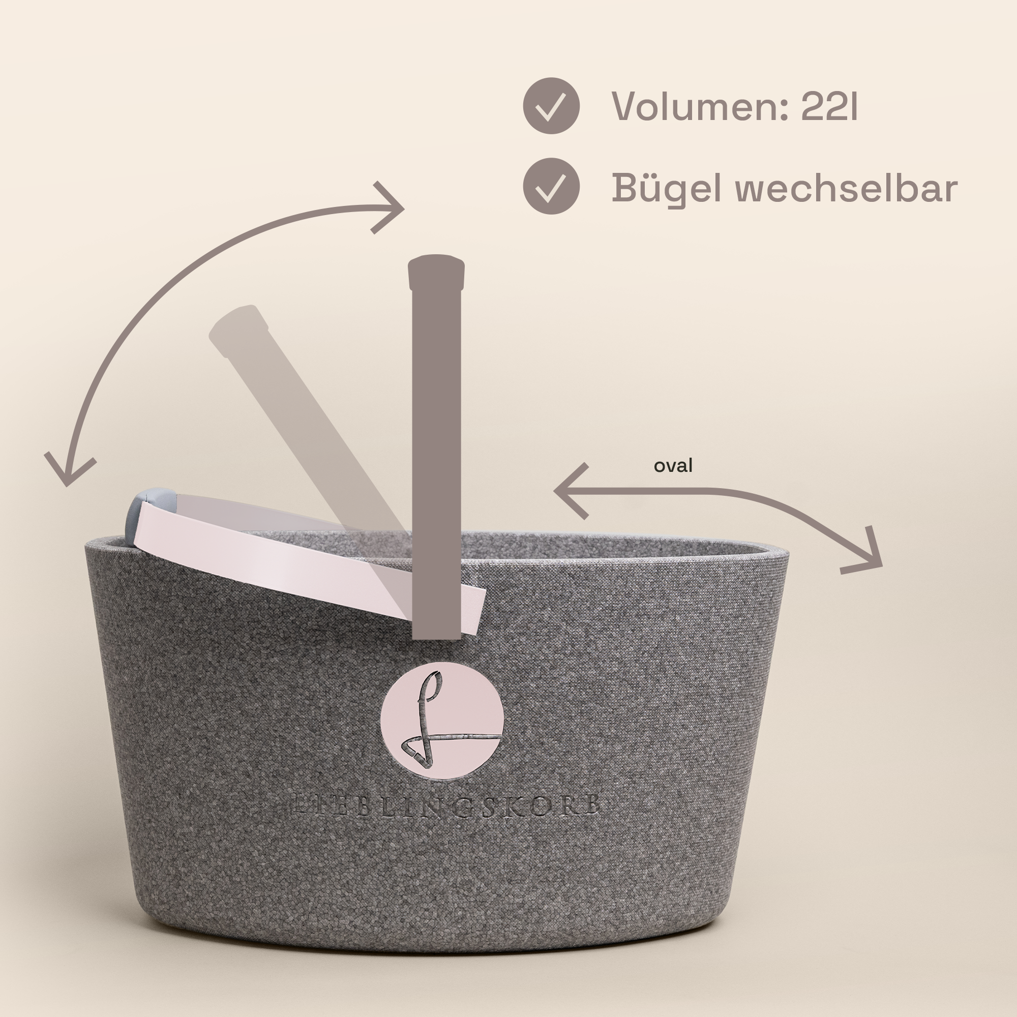 Original grey pastellrosa