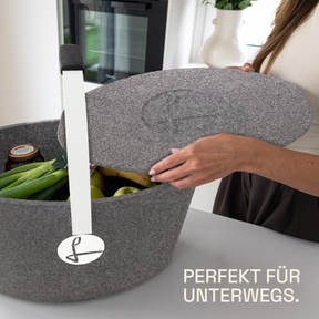 LIEBLINGSKORB Basic silver grey reinweiß