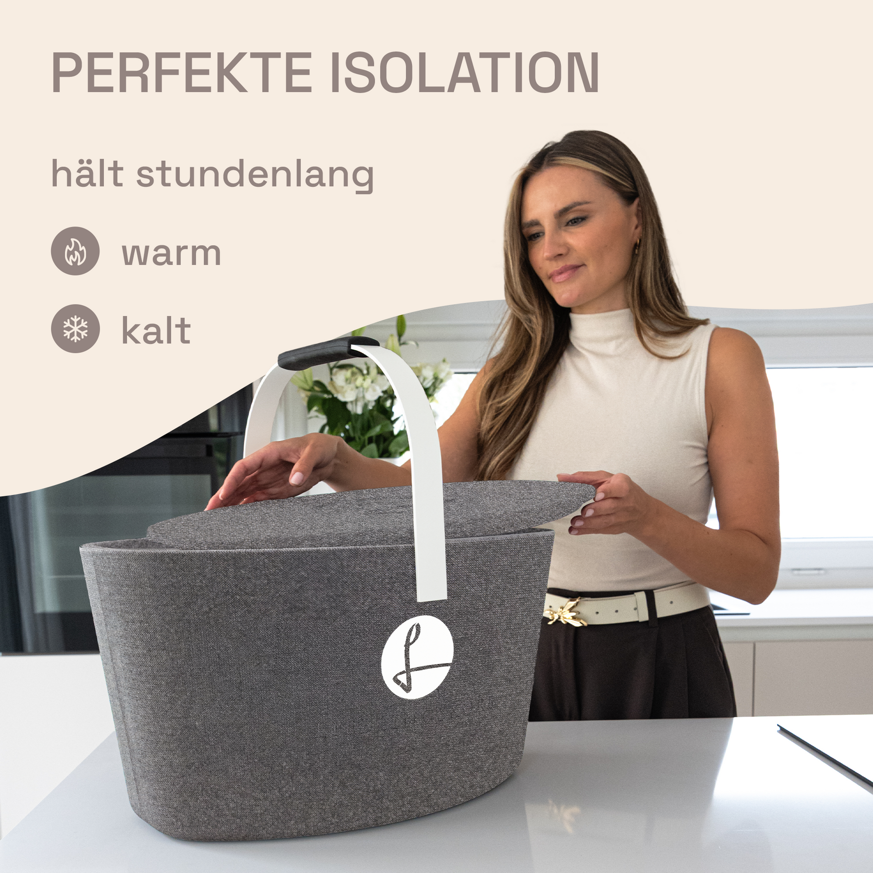 LIEBLINGSKORB Basic silver grey reinweiß