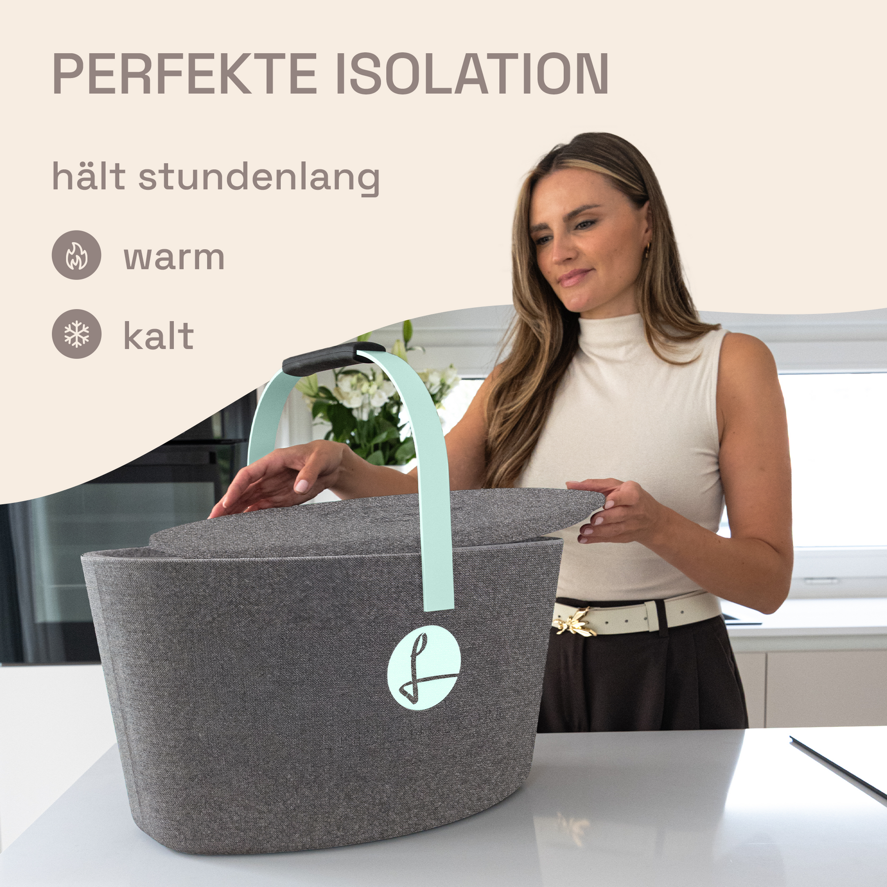 LIEBLINGSKORB Basic silver grey malve